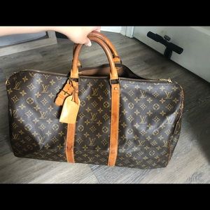 Authentic Louis Vuitton Keepall 55 Duffle Bag